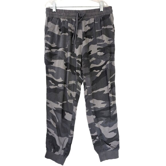 Splendid Jogger Pants Womens S Gray Camo Grunge Streetwear Athleisure Comfy - Picture 1 of 9